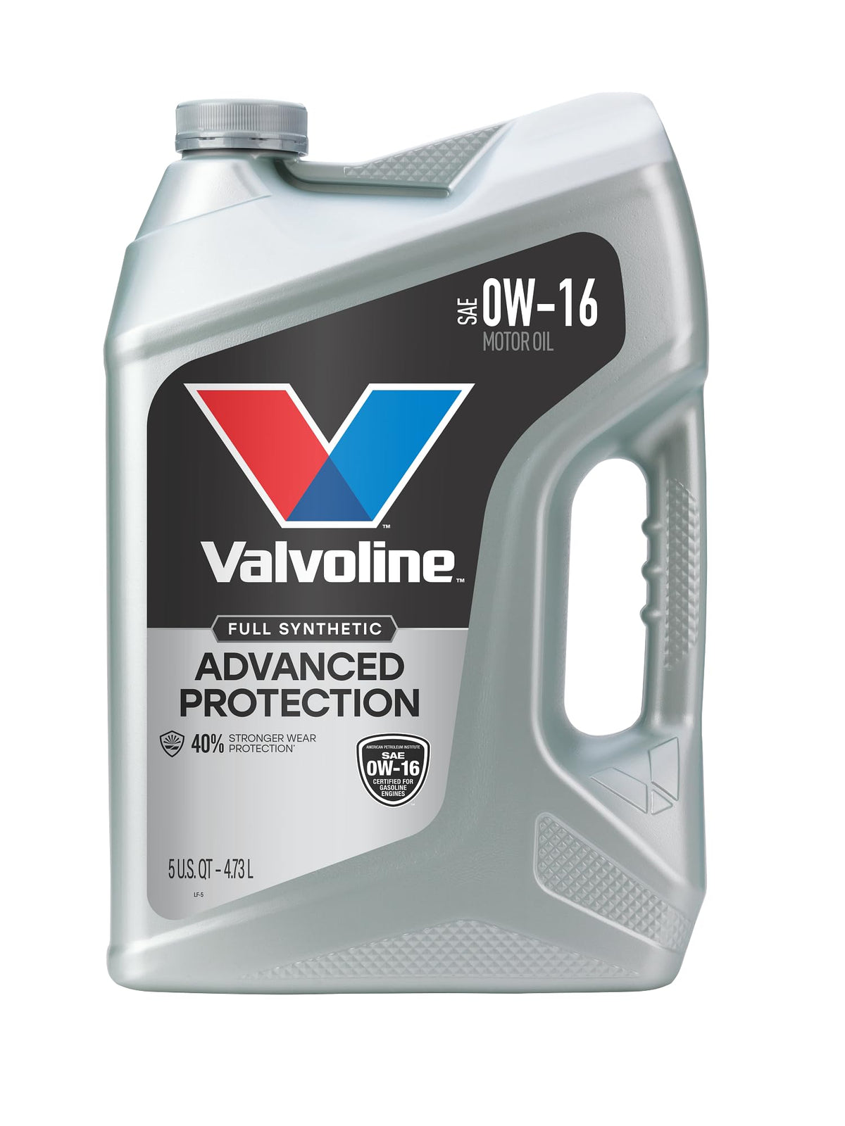 Valvoline front label showing product identity and easy recognition benefit