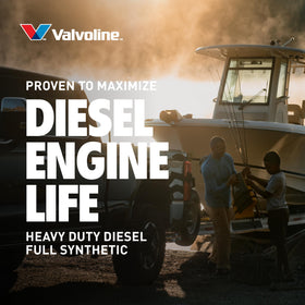 Valvoline gallon next to common objects showing scale and storage convenience