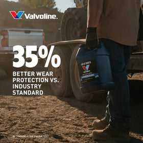 Valvoline 15W-40 used during truck maintenance for reliable protection