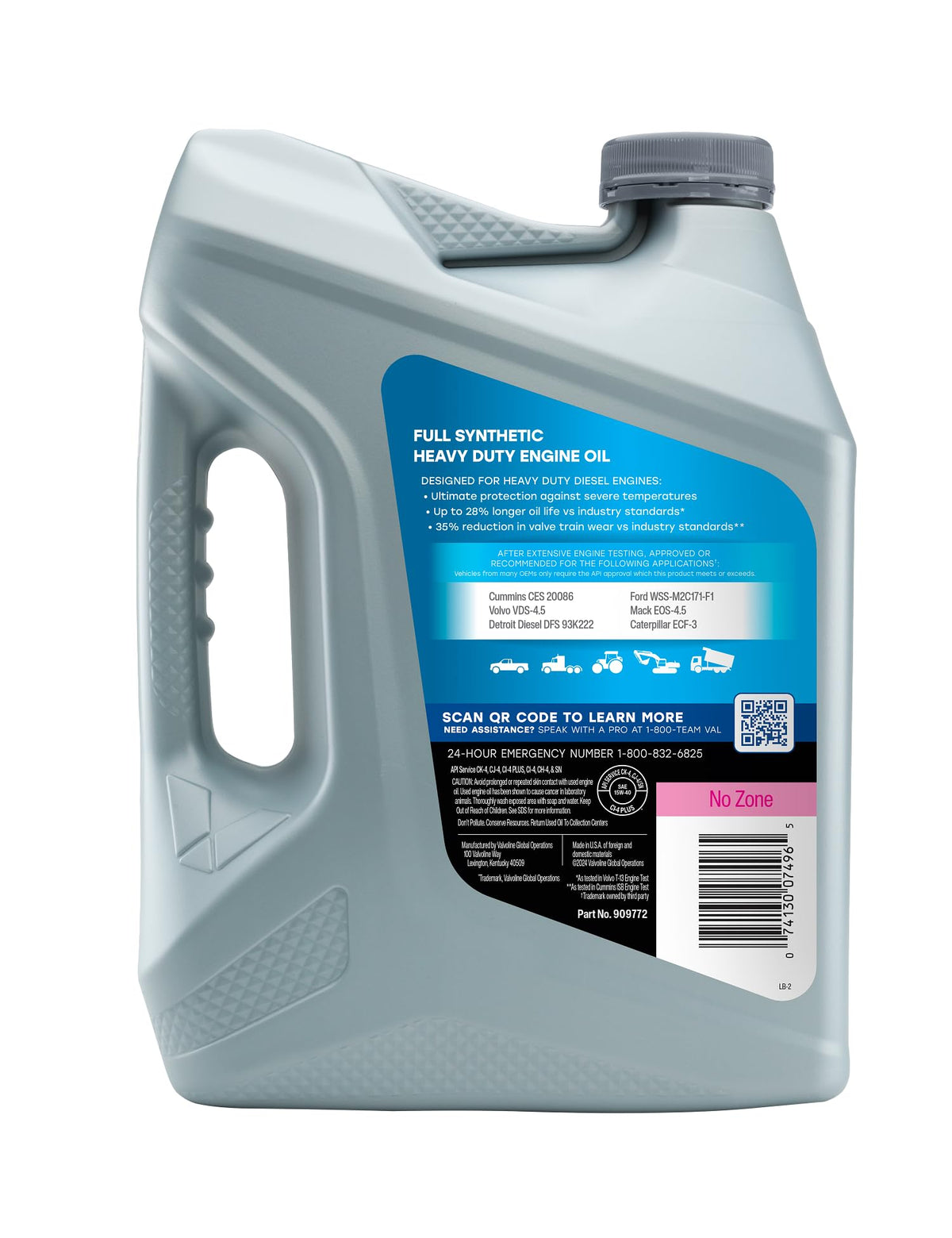 Valvoline pour spout close-up demonstrating easy pouring and mess reduction benefit