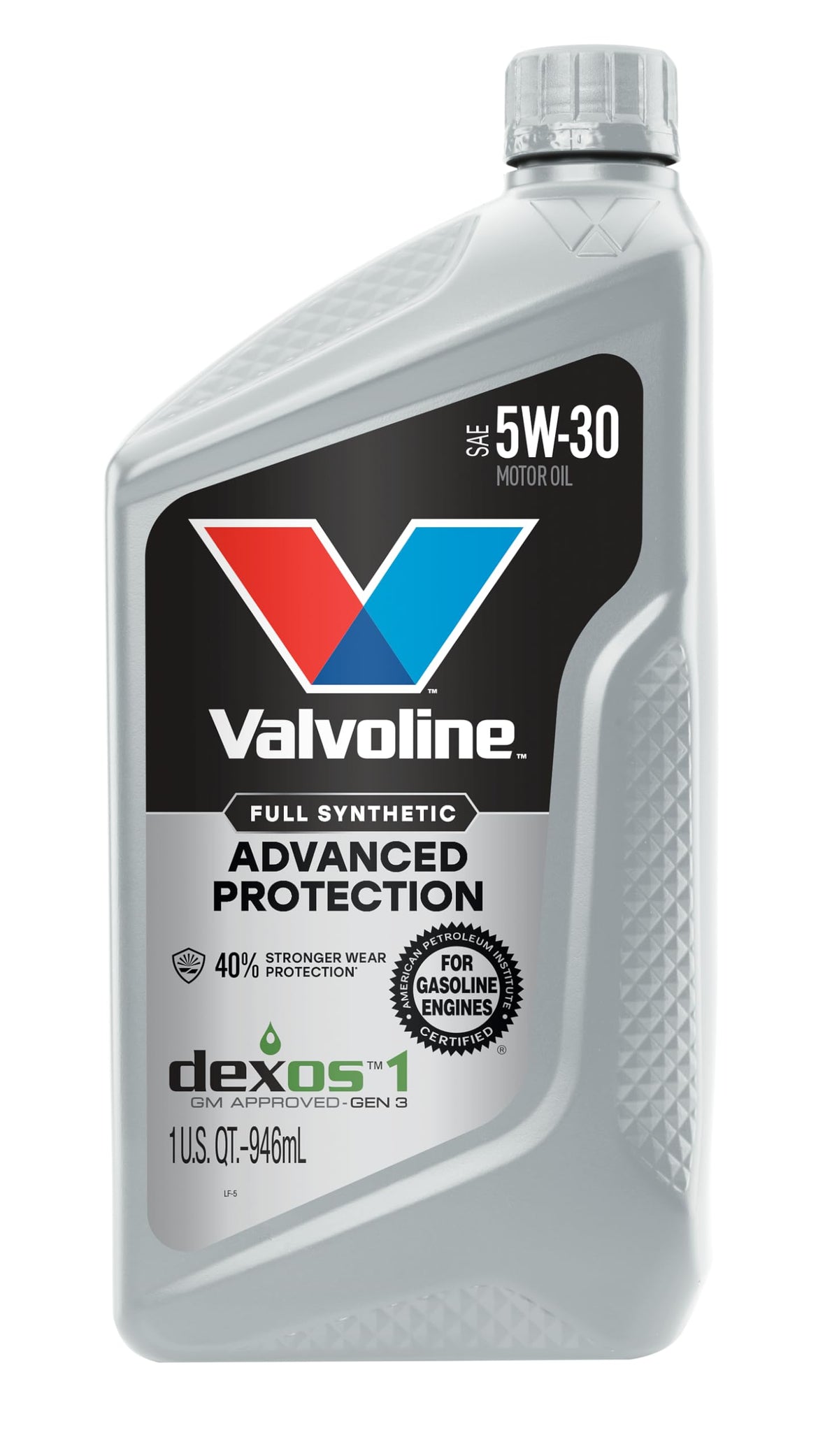 Valvoline label close-up highlighting specs and certifications