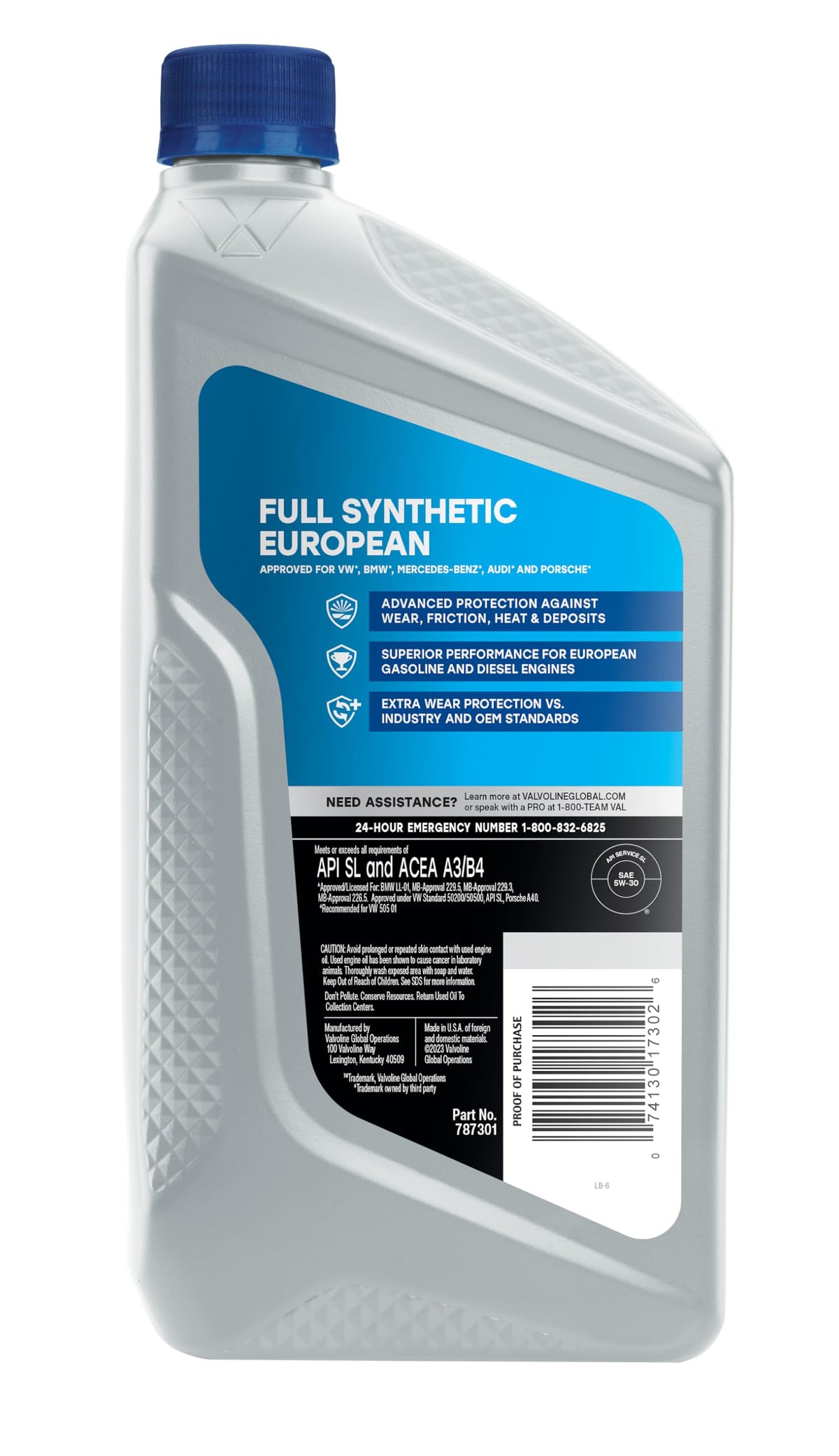 Valvoline pouring 5W-30 into engine, showing clean lubrication action