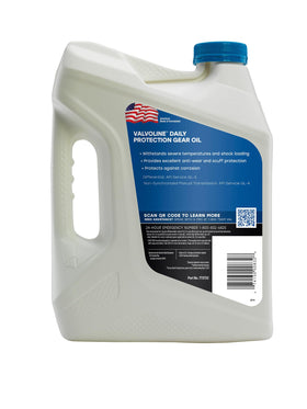 Valvoline 80W-90 back label with specifications and usage instructions