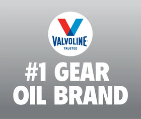 Valvoline pouring 80W-90 gear oil from jug to funnel for easy application
