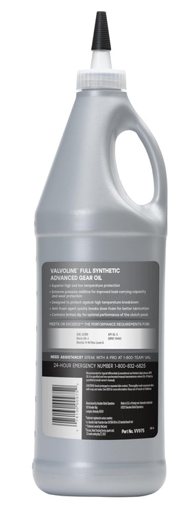 Close-up of Valvoline label highlighting specifications and approvals