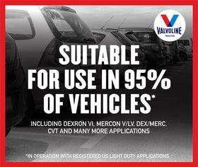 Case of three Valvoline ATF gallons in trunk demonstrating value and quantity