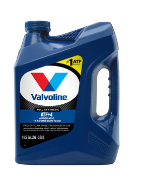 Close-up of Valvoline label with ATF +4 specs highlighting OEM licensing benefit