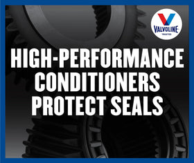 Graphic of seal conditioning benefits on Valvoline ATF +4 protecting against leaks