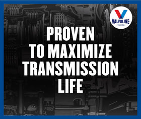 One-gallon Valvoline ATF +4 next to a ruler conveying bottle size and service capacity