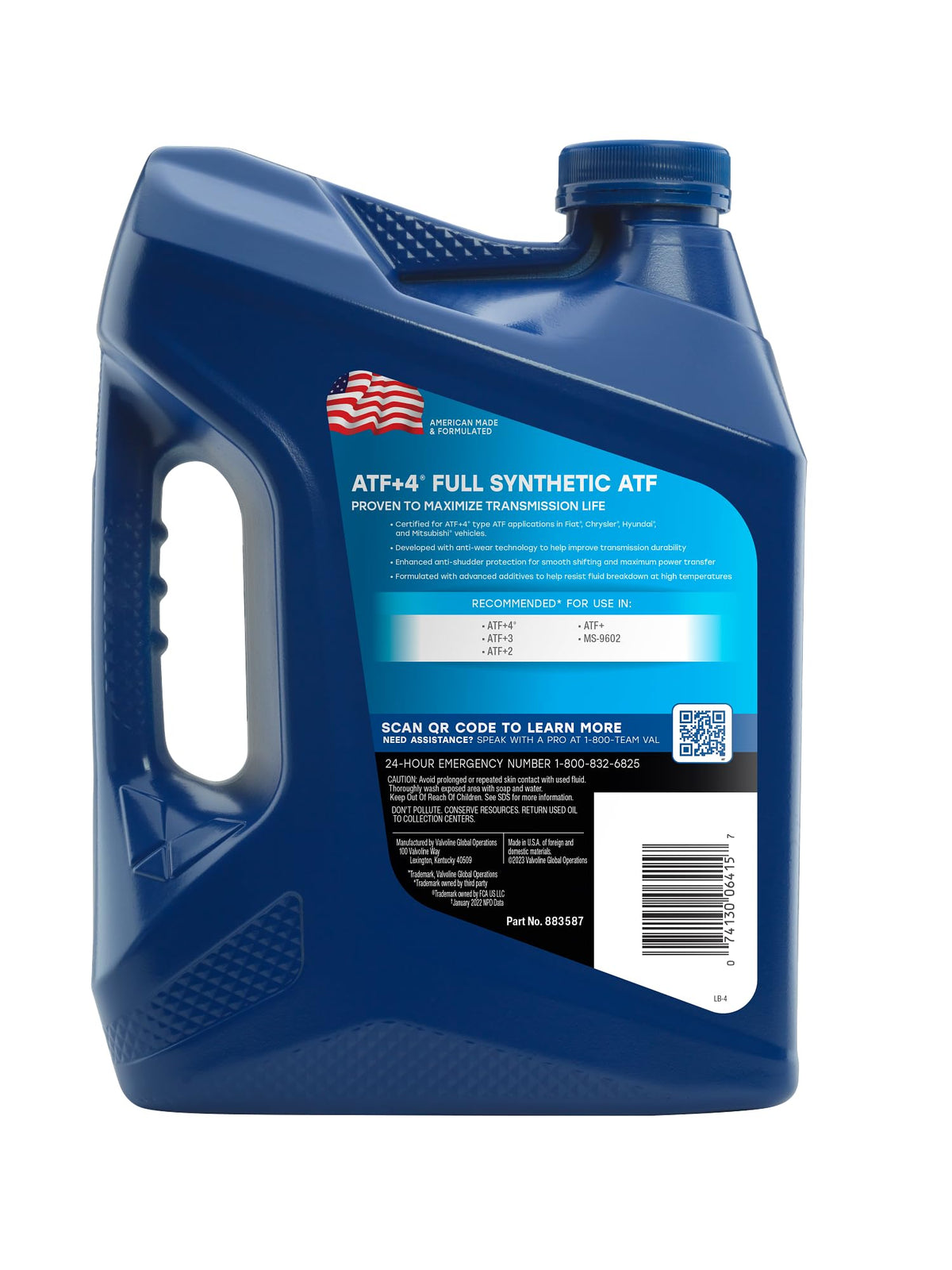 Three one-gallon Valvoline ATF +4 bottles in a case illustrating bulk value