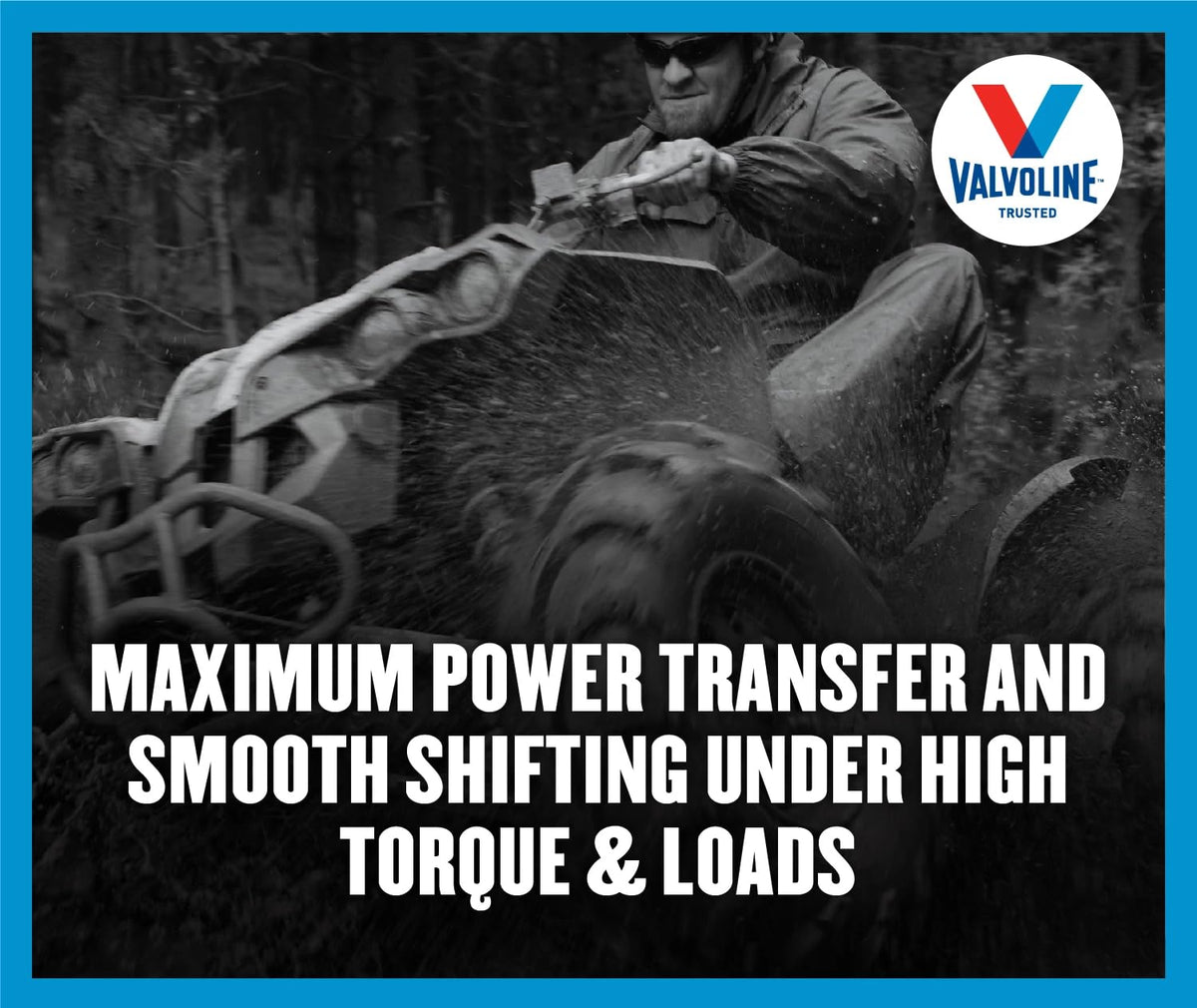 Valvoline quart on an ATV trail ride scene showing reliable off-road performance