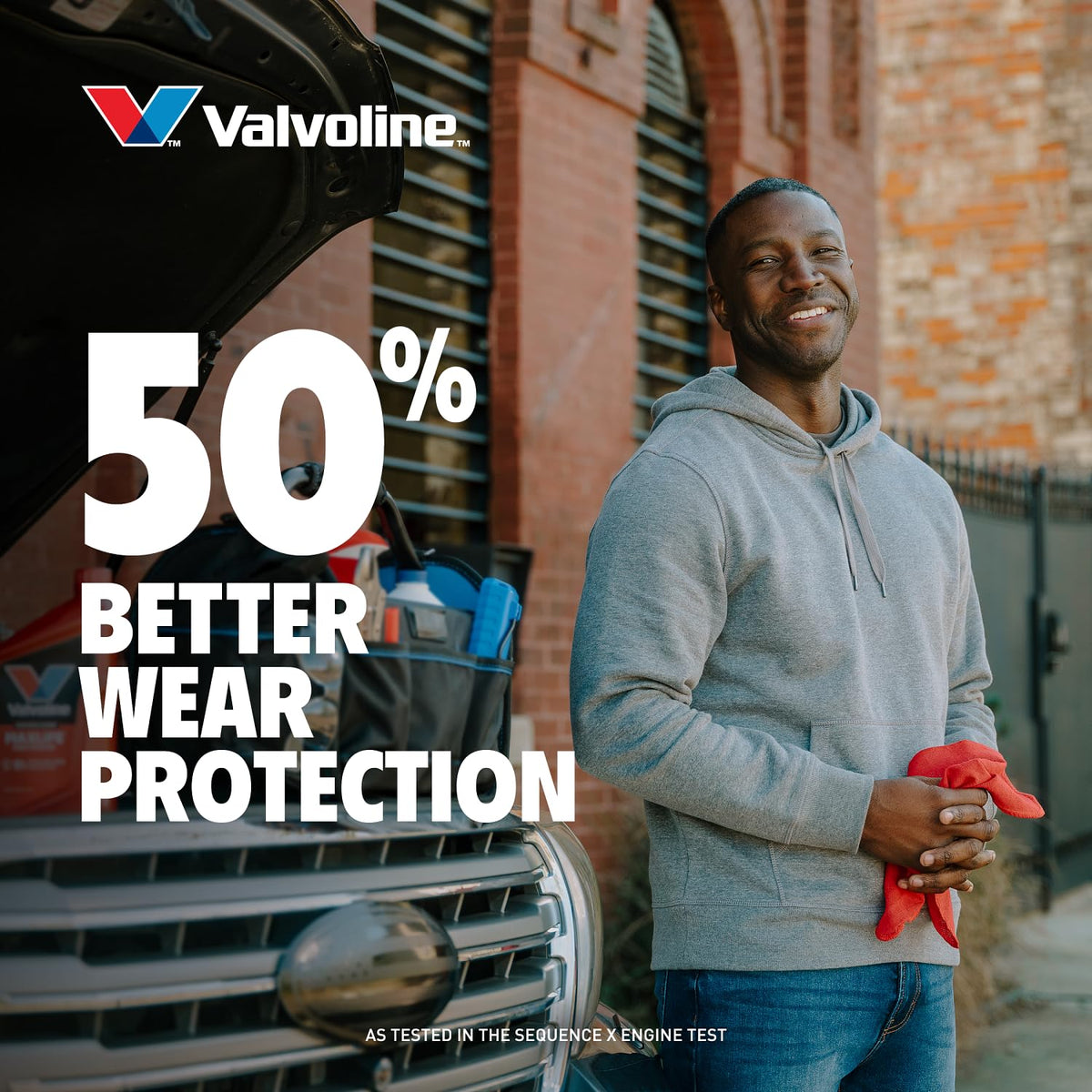 Valvoline bottle cap and neck detail for spill-resistant pouring