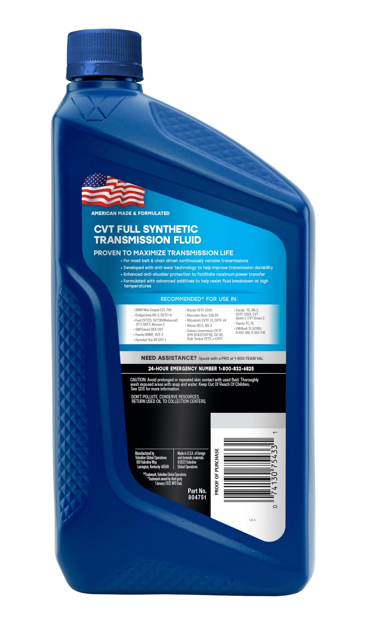 Valvoline being poured into transmission demonstrating smooth application benefit