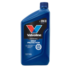 Valvoline bottle angled view highlighting easy-pour spout and grip