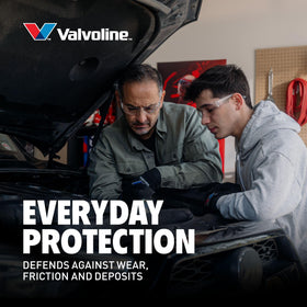 Valvoline oil grade badge emphasizing 10W-30 temperature protection