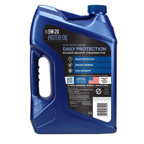 Close-up of Valvoline label highlighting oil grade and benefits for confident purchasing