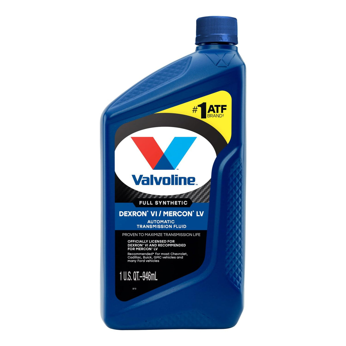 Valvoline DEXRON‑VI bottle being poured for precise top-off benefit