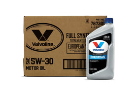 Valvoline front packaging showing 5W-30 label and benefits