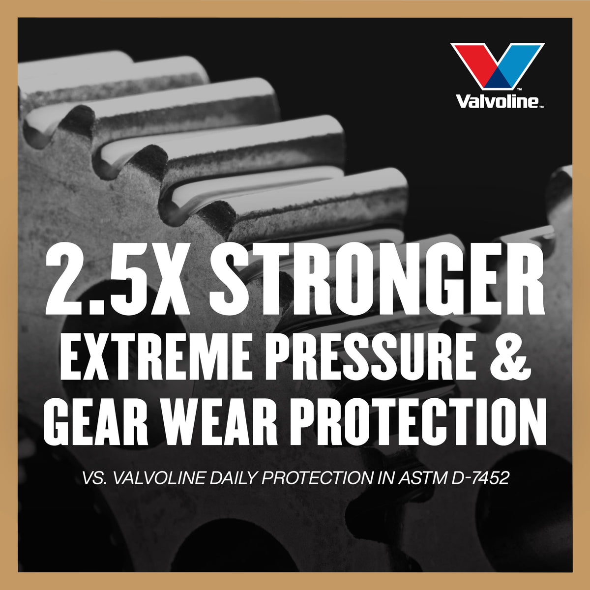 Valvoline pouch next to a standard quart bottle showing compact size advantage