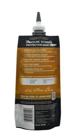 Valvoline pouch closeup spout for precise pouring and reduced spills