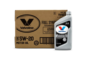 Valvoline front label 5W-20 showing specifications and benefits