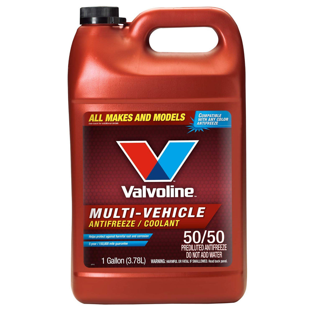Valvoline front label showing product benefits and compatibility