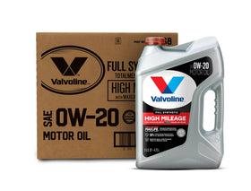Valvoline front packaging showing brand and high-mileage protection benefit