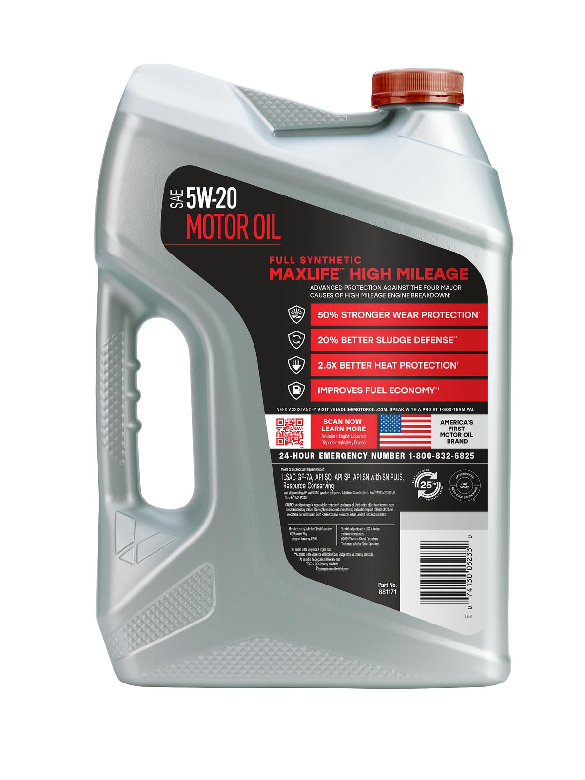 Valvoline MaxLife being poured with steady flow demonstrating improved engine protection