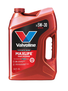 Valvoline MaxLife front label showing brand and oil type for quick ID and confidence