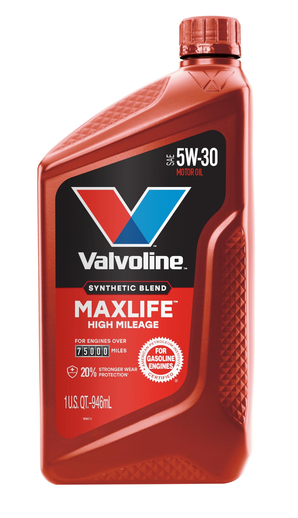 Valvoline MaxLife 5W-30 label close-up highlighting viscosity and approvals