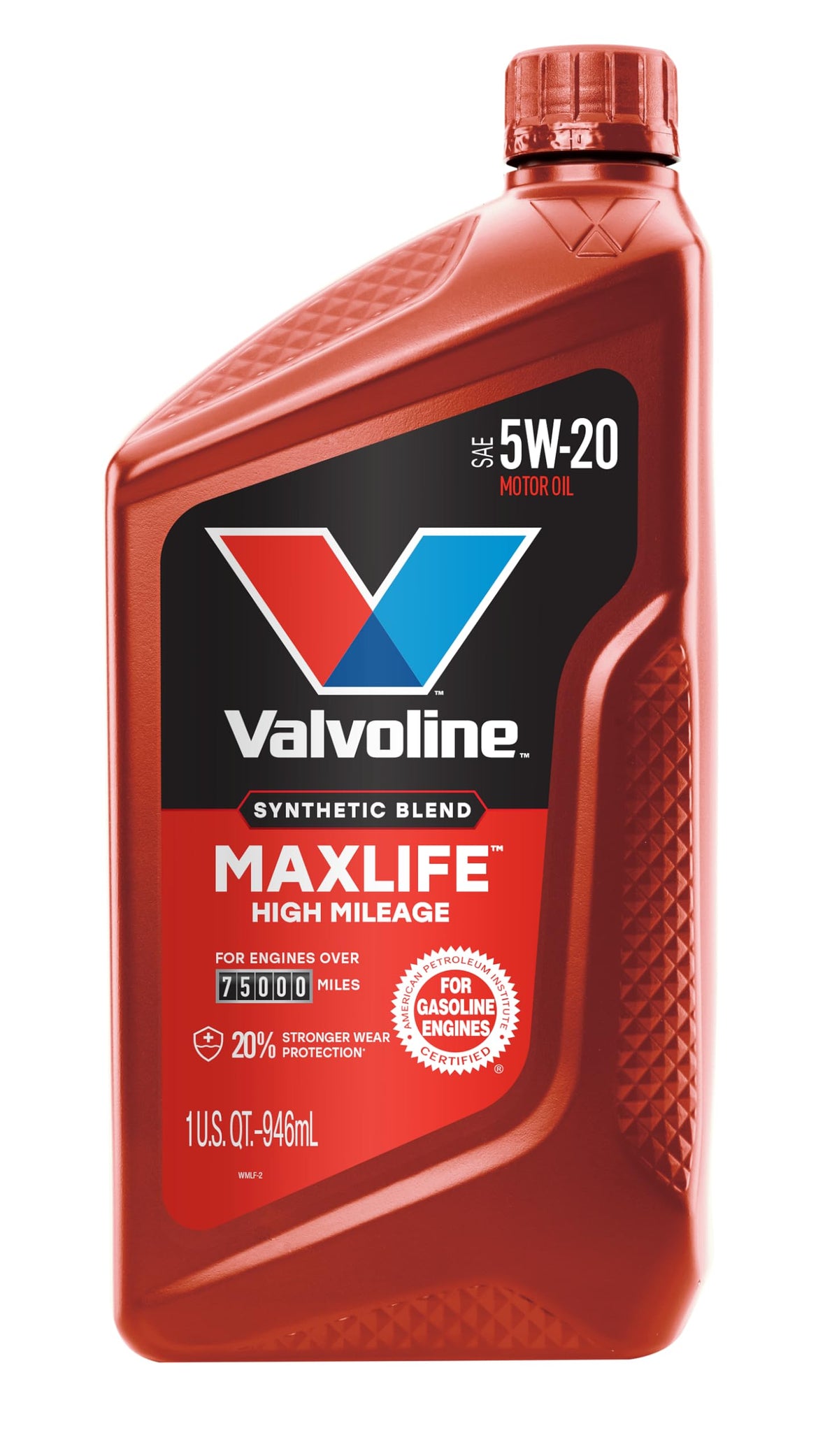 Valvoline MaxLife back label with specifications and approvals