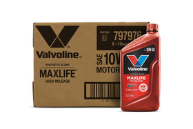Valvoline MaxLife front packaging showing brand and product protecting aging engines