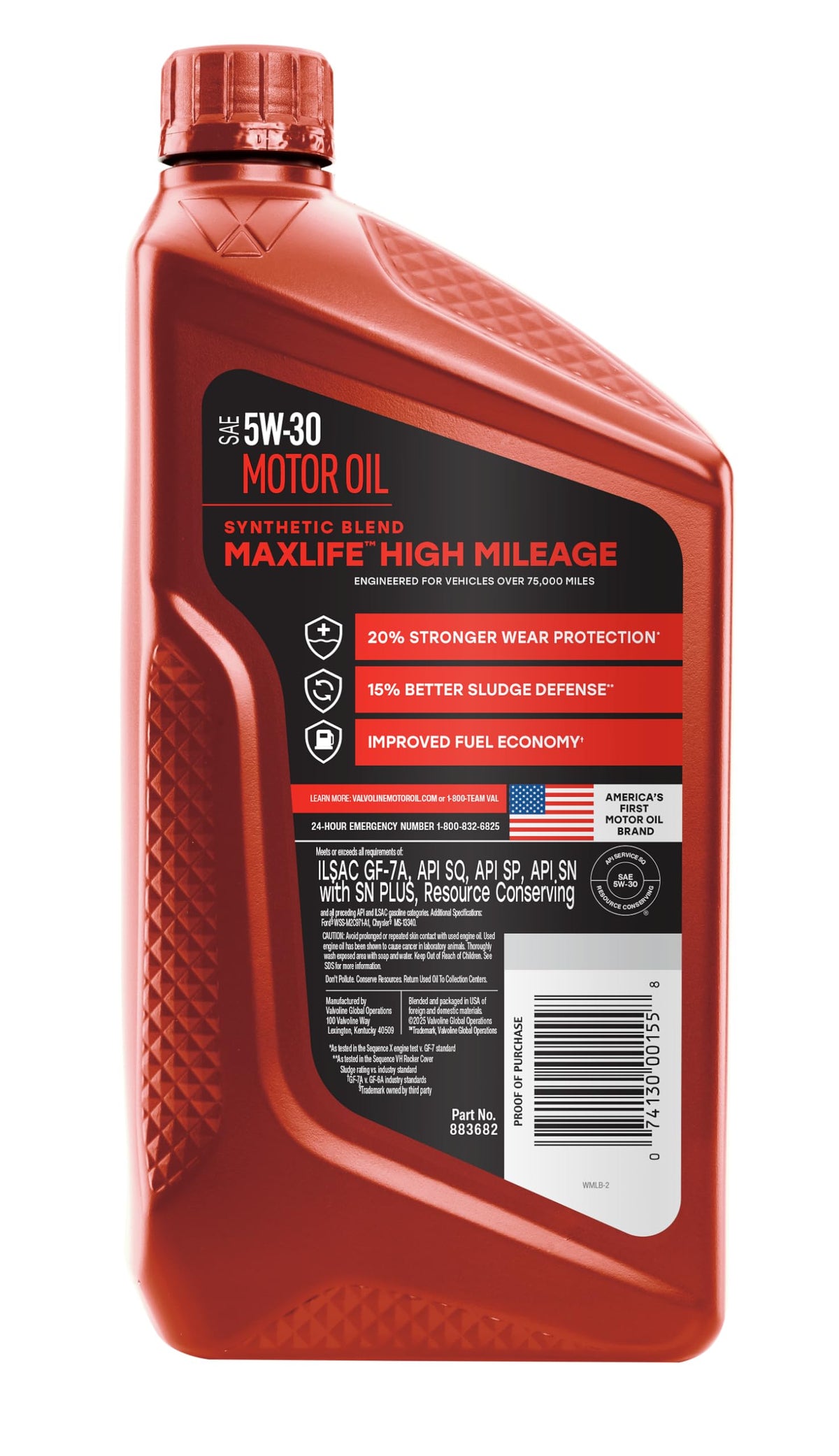 Pouring Valvoline MaxLife 5W-30 into engine demonstrating easy pour and precise flow