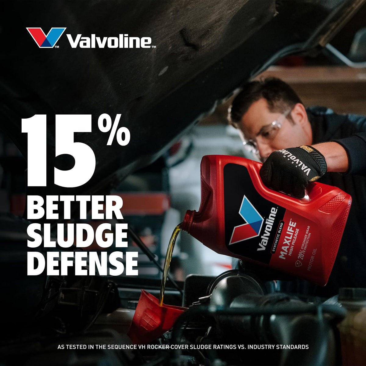 Valvoline MaxLife quart beside a ruler for scale to show bottle size and convenience