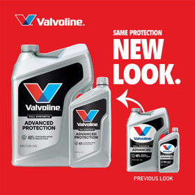 Pouring Valvoline oil into an engine to show clean pour and fast lubrication for protection