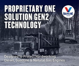 Valvoline gallon next to common tool showing real-world scale