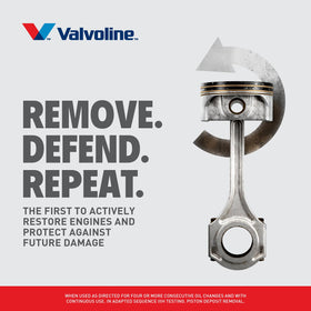 Valvoline jug in a garage setting conveying trusted workshop reliability