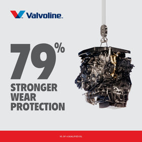 Label close-up showing Valvoline certifications and approvals for compatibility