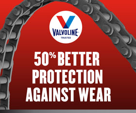 Technician performing under-hood oil change using Valvoline for engine care
