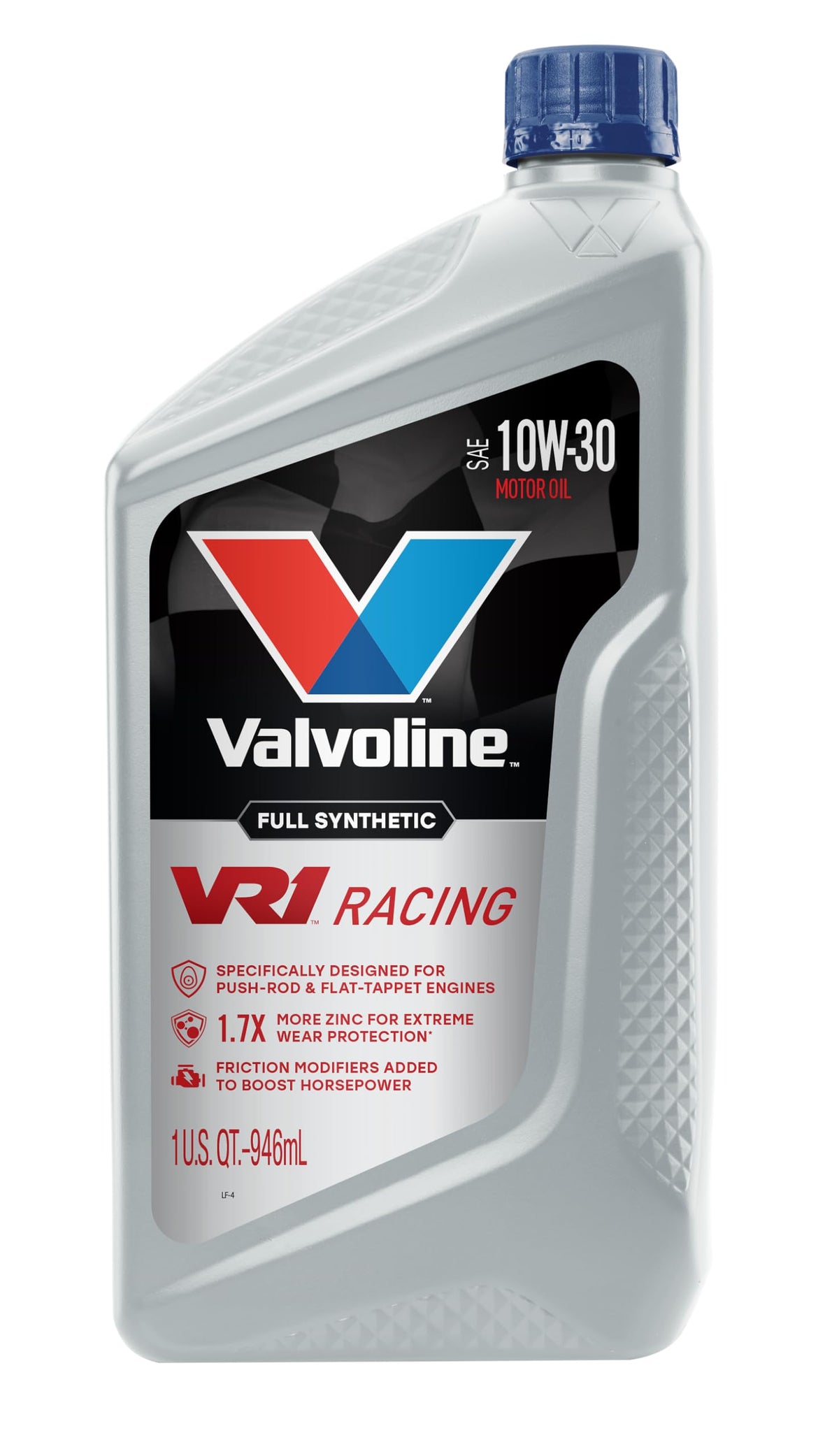 Valvoline VR1 close-up of bottle spout and cap demonstrating easy pouring