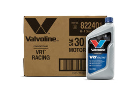 Valvoline VR1 front label showing product and race-focused benefits