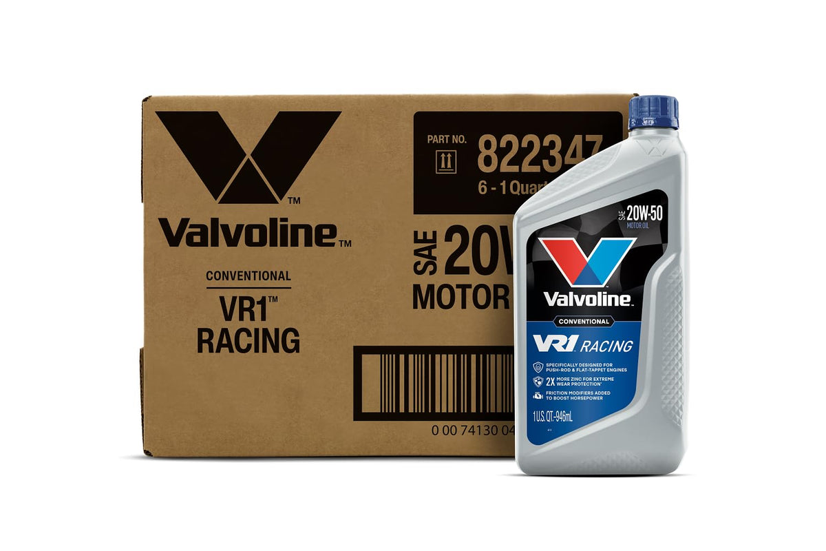 Valvoline VR1 front packaging showing bottle and branding for quick recognition and confidence