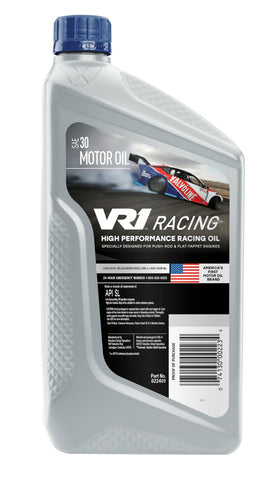 Valvoline VR1 oil sheen pouring showcasing smooth lubrication and power