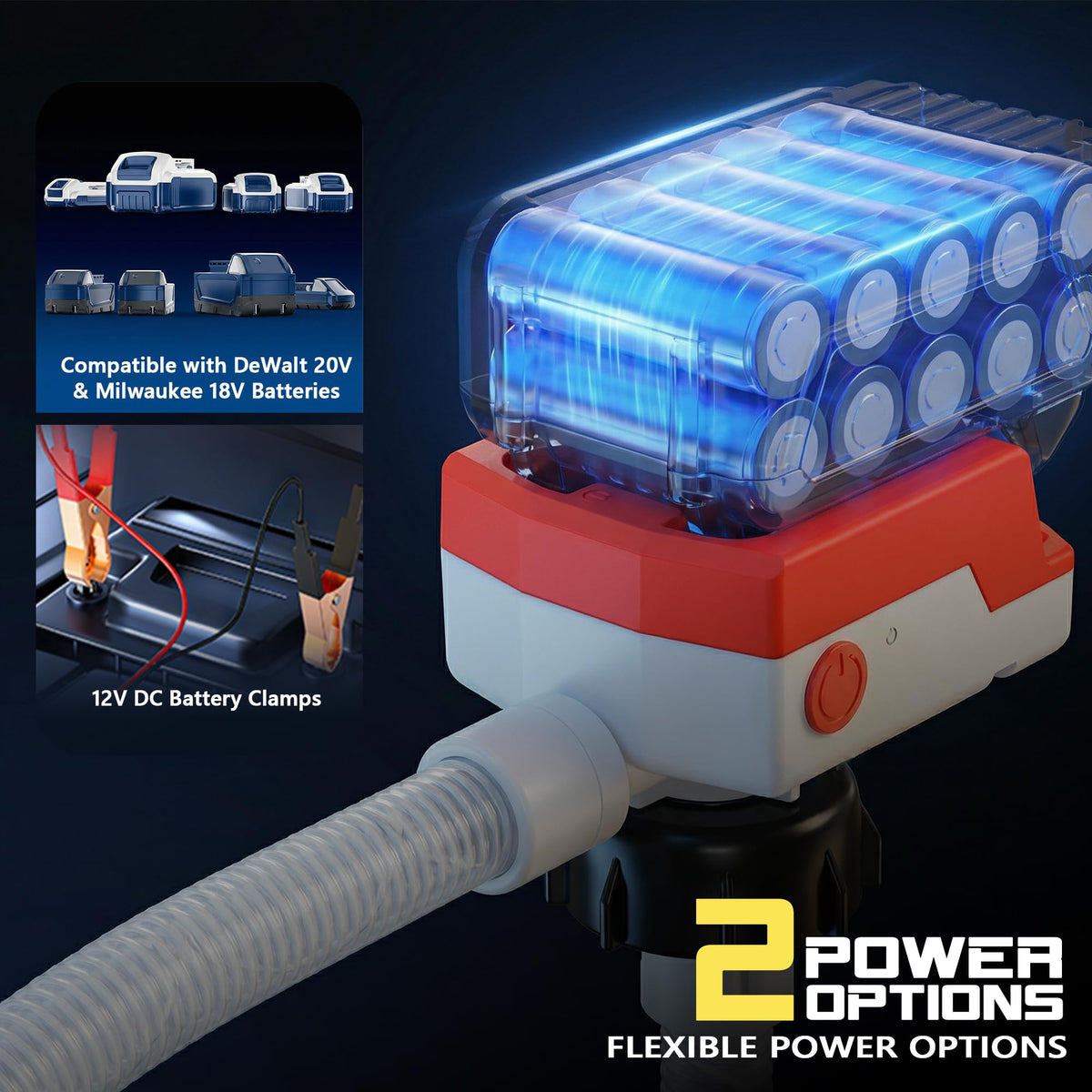 VALYHOOD reinforced 51-inch hose and five adapters displayed for fit versatility