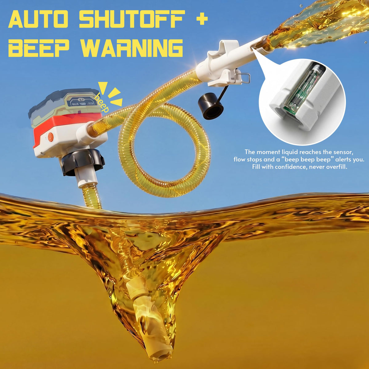 VALYHOOD pumping fuel into a car tank demonstrating fast 5 GPM transfer