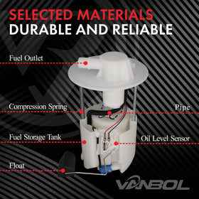 VANBOL strainer detail highlighting filtration to help protect fuel system
