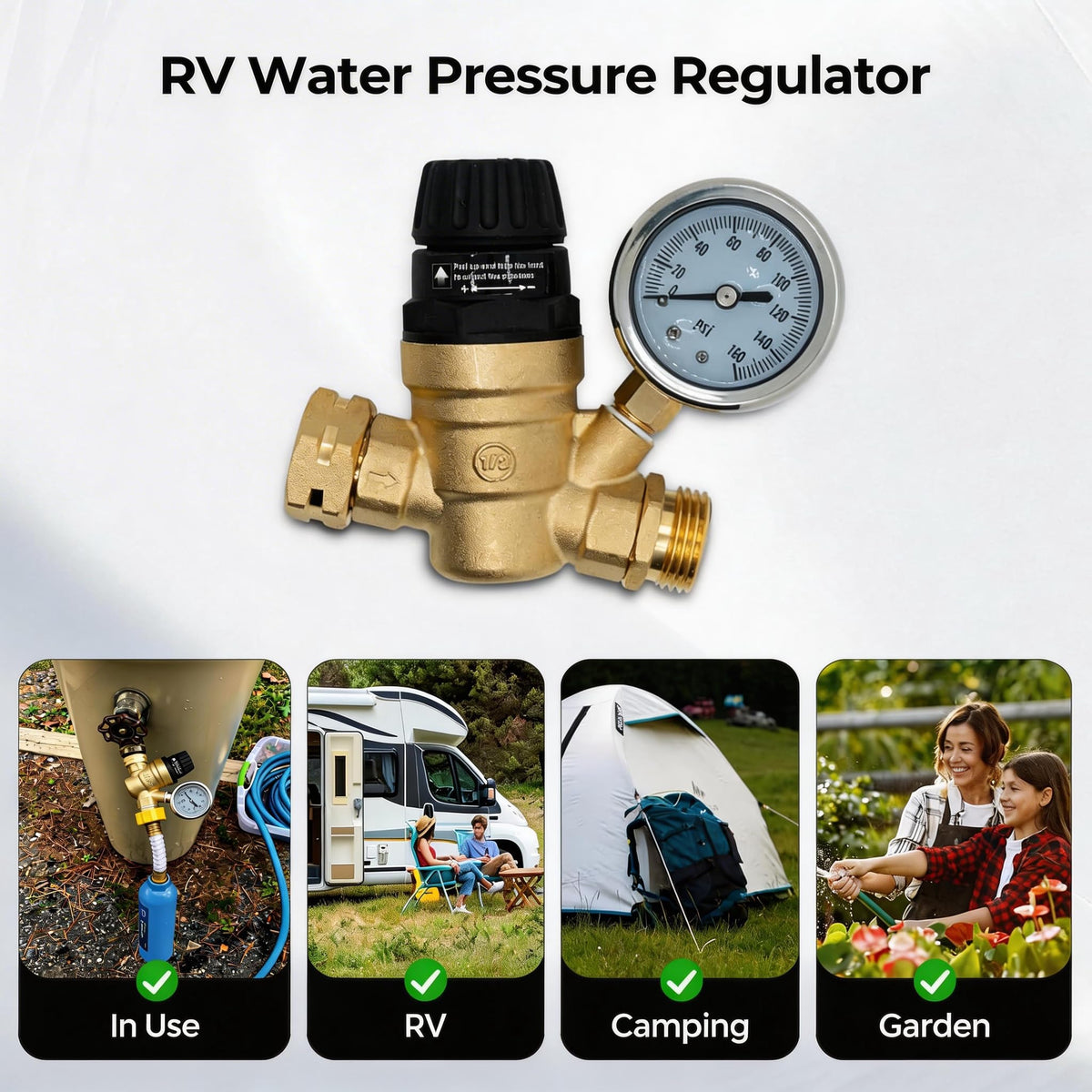 VANCOCO regulator being adjusted outdoors for campsite pressure control
