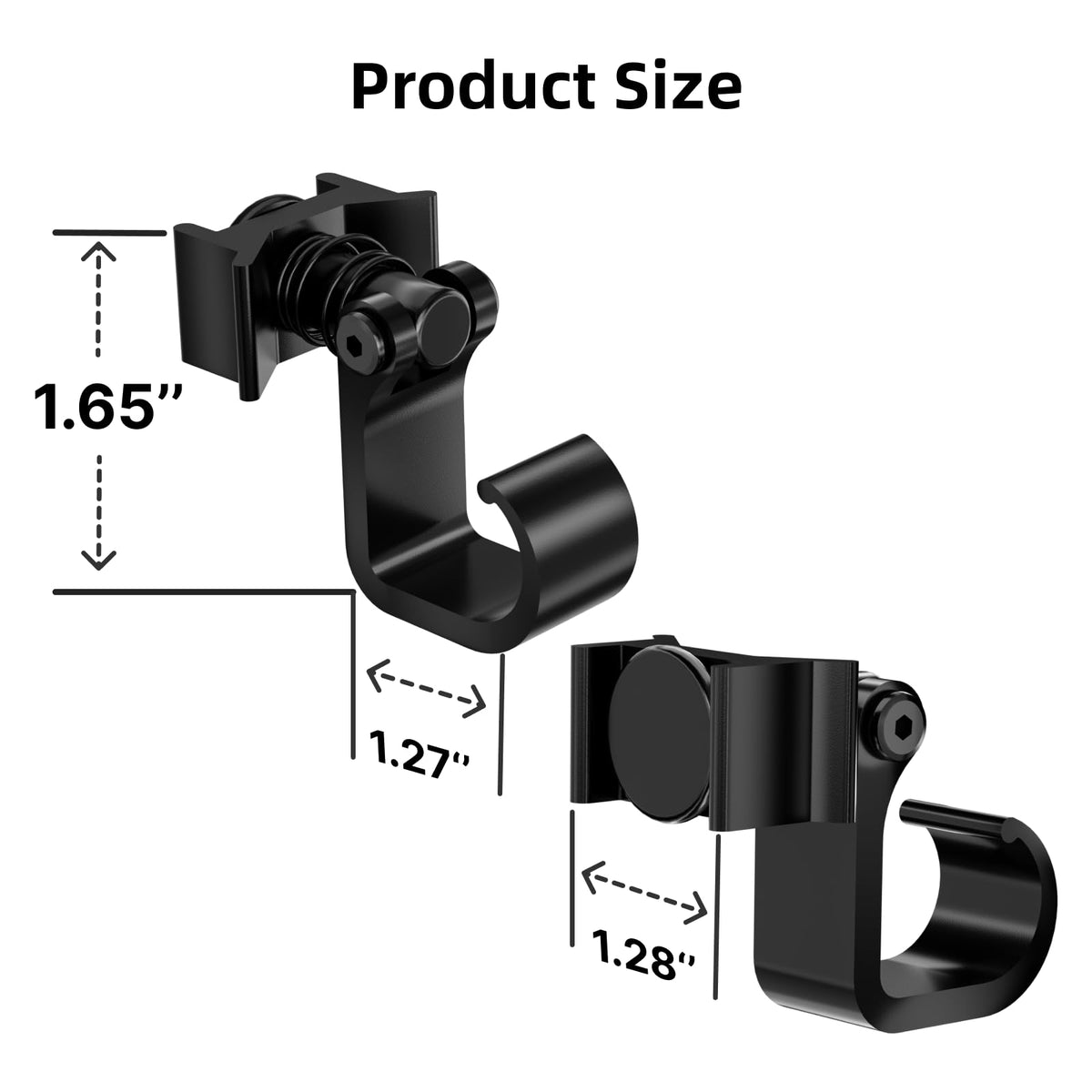 vandrabase hook next to ruler showing size and scale for planning installations