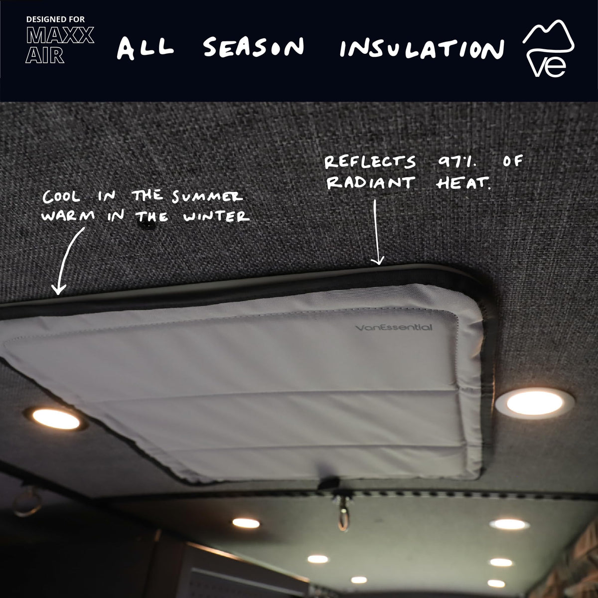 VanEssential magnetic perimeter detail showing strong roof attachment