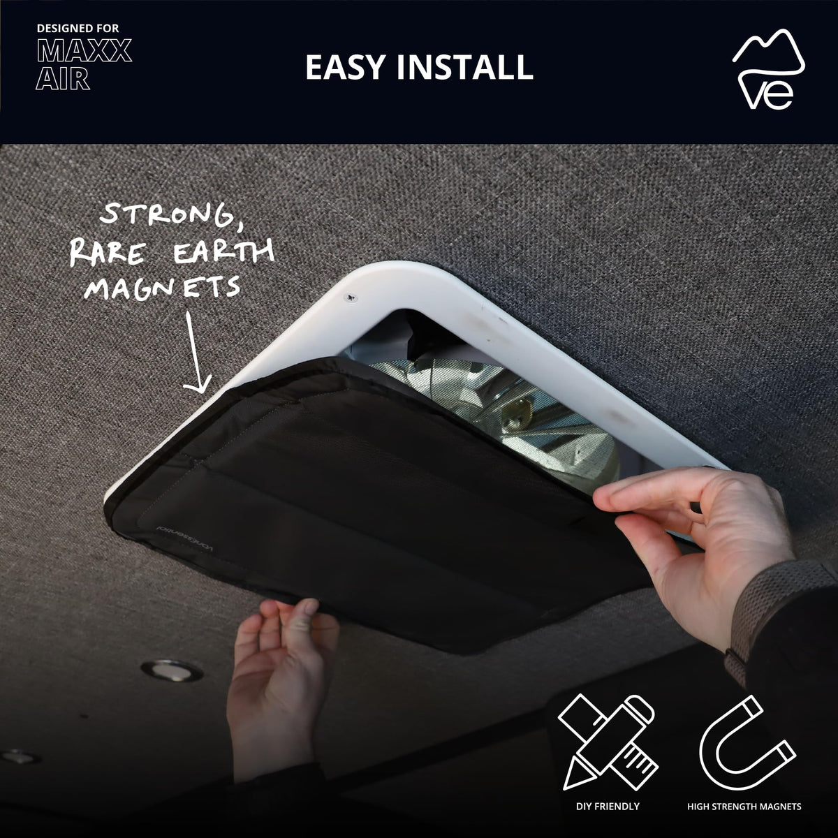 VanEssential folded in storage bag for compact stowage convenience